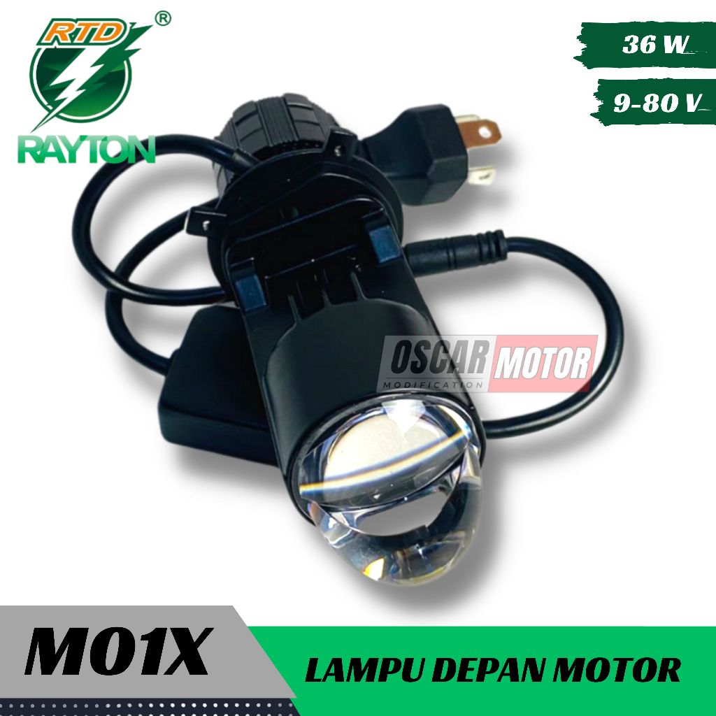 Lampu Utama Led RTD Mini Projector H4 Projie LENS Motor Mobil M01X NEW