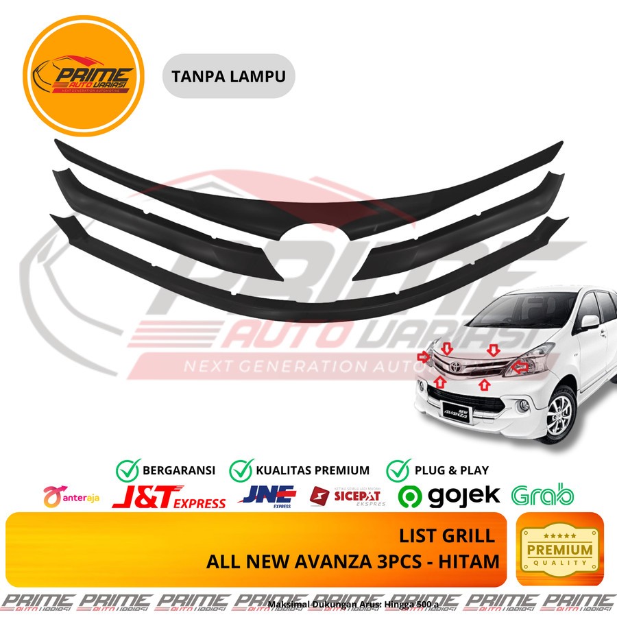 LIST GRILL ALL NEW AVANZA 2012 2013 HITAM