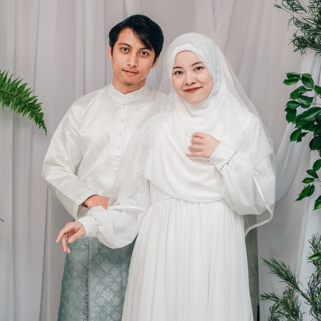 Gamis akad  / set Koko akad hijab alila