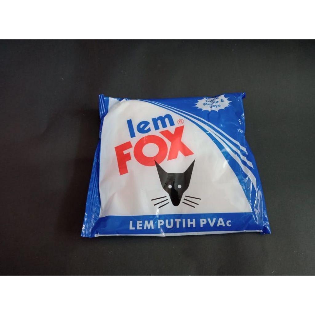 lem fox plastik 350 gram, lem putih fox, lem kayu, lem fox refill