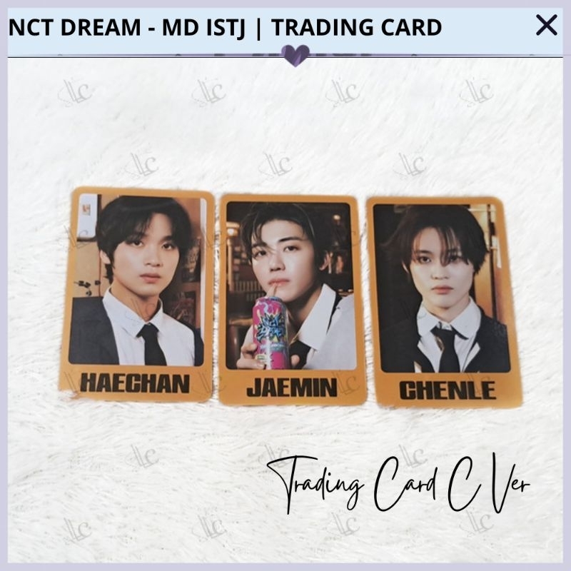 [NCT DREAM - MD ISTJ Trading Card C Ver Haechan, Jaemin, Chenle {Official}