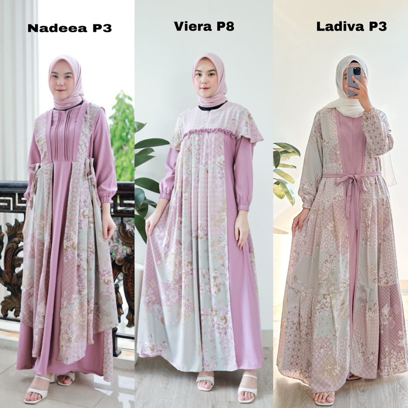 ARTEMIS FASHION - LADIVA P3 / NADEEA P3 / VIERA PART 8 MAXI DRESS/ GAMIS PANJANG MOTIF CORINA SWEDIN