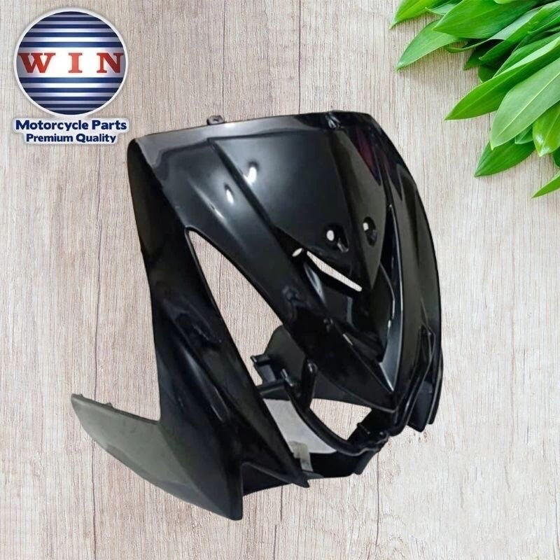 tameng lampu mio soul karbu merk win panel kap lampu depan mio soul hitam
