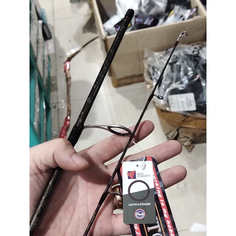 joran pancing elito royal attack II js 180 solid carbon fuji ring blank kevlar