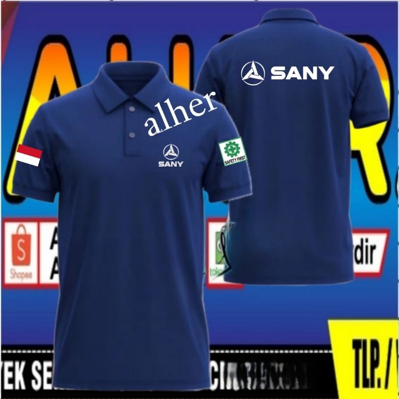 pendek Kaos Sany baju Sany seragam Sany kaos kerah sany baju kerah Sany baju kerja Sany seragam kerj