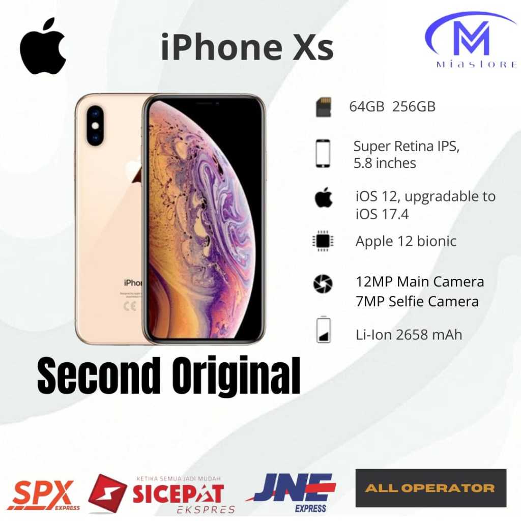 iPhone XS 256GB/64GB Second iPhone x Bekas fullset mulus 100% original