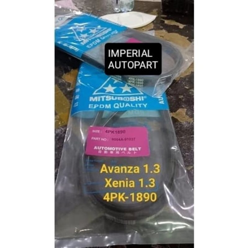 fan belt v belt tali kipas Avanza 1.3 Xenia 1.3 4PK1890 4PK-1890