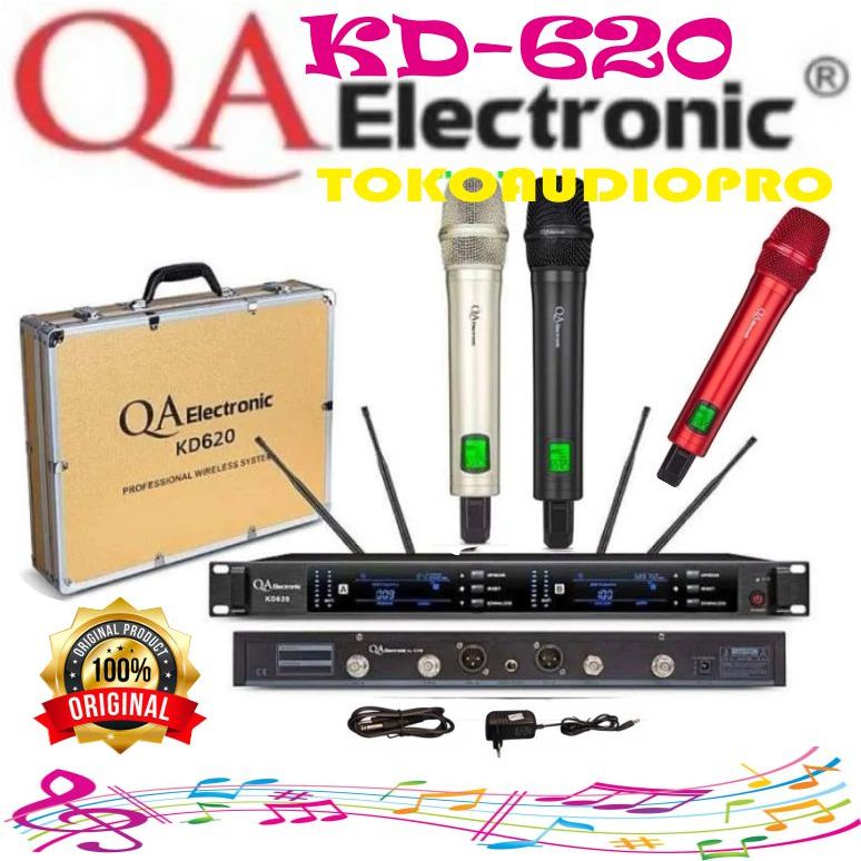Mic QA Electronic KD620 Dual Channel Microphone QA KD-620 By RDW