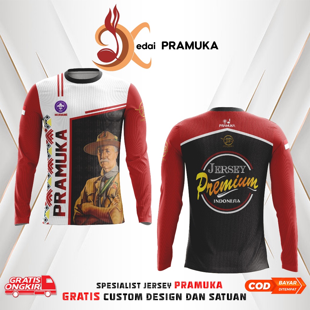 BAJU  PRAMUKA DESAIN TERBARU FREE CUSTOM DESAIN