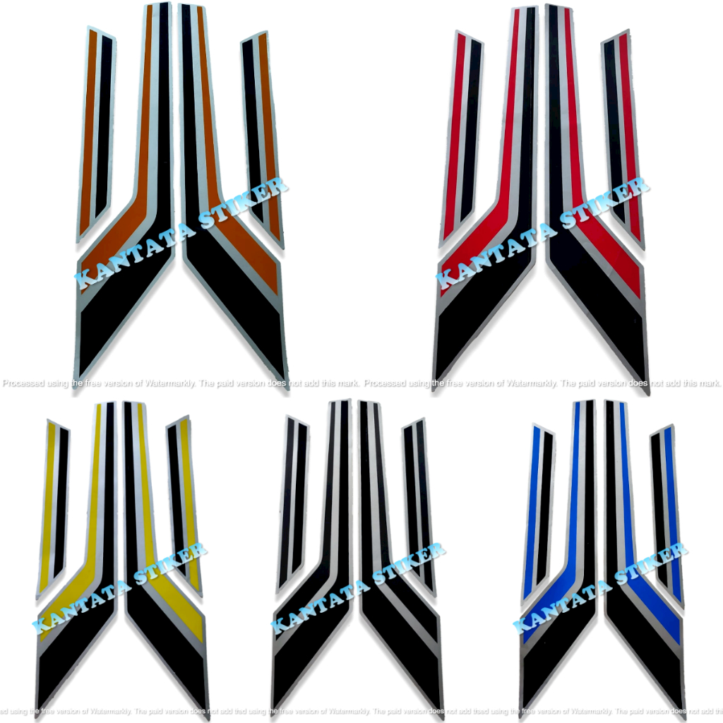 STIKER STRIPING LIS LES BODY MOTOR HONDA CB 100 K5 STANDAR FULL SET