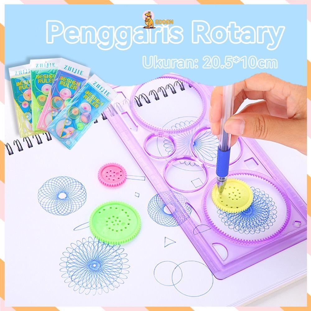 

3009 - Penggaris Rotary/Penggaris Ajaib/Garisan Rotary bunga/spirograph geometrik ruler