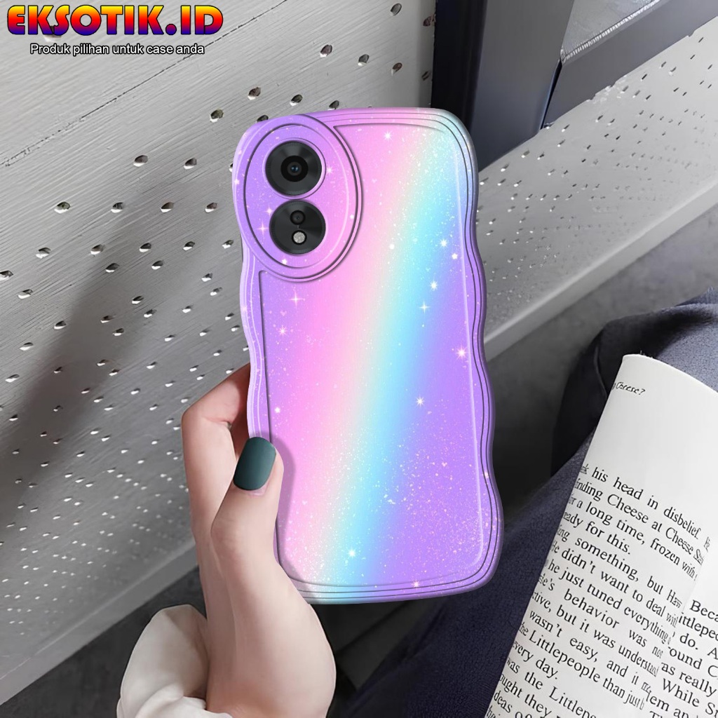 Case Oppo A18 / A38 Gelombang - Casing Oppo A18 / A38  - Silikon Oppo A18 / A38  - Softcase Oppo A18 / A38  - Kesing Oppo A18 / A38  - Eksotik.id