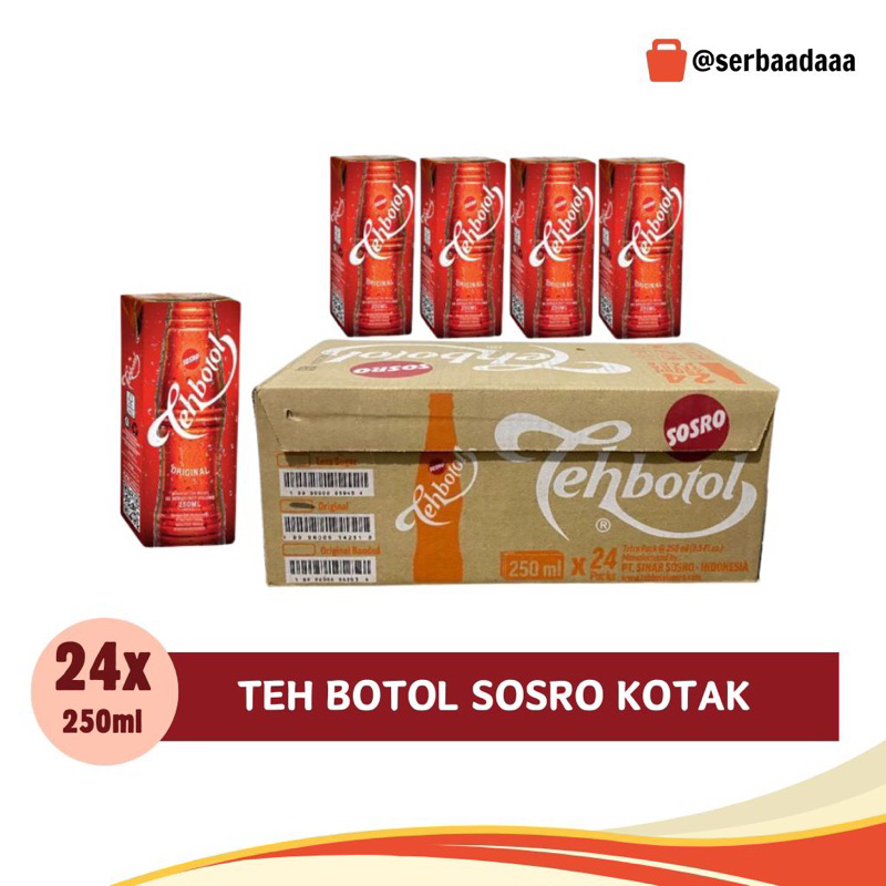 

Teh Botol Kotak Sosro 250ml Dus Isi 24pcs