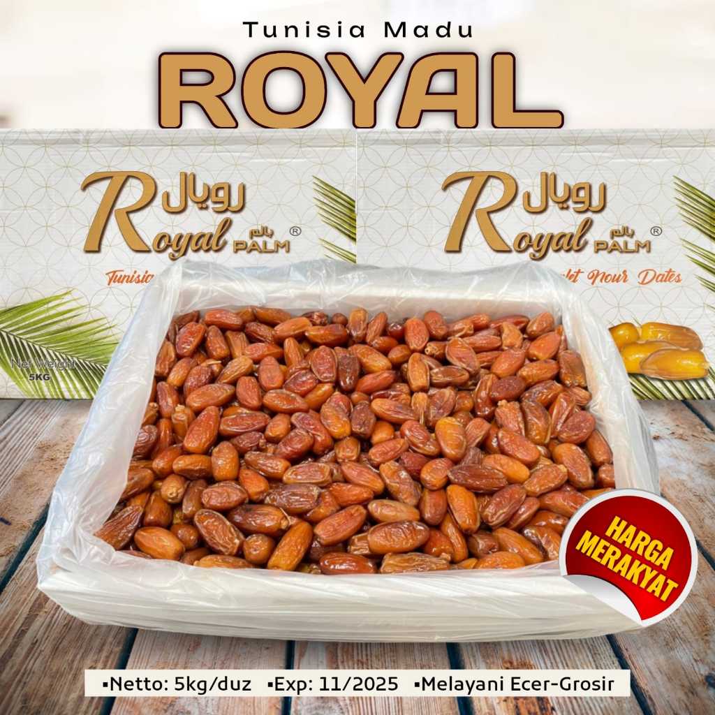 

Kurma Tunisia Madu 1kg Royal Plam Kurma Tunisia Madu 500gr Royal Plam Kurma Tunisia Madu 250gr Royal Plam