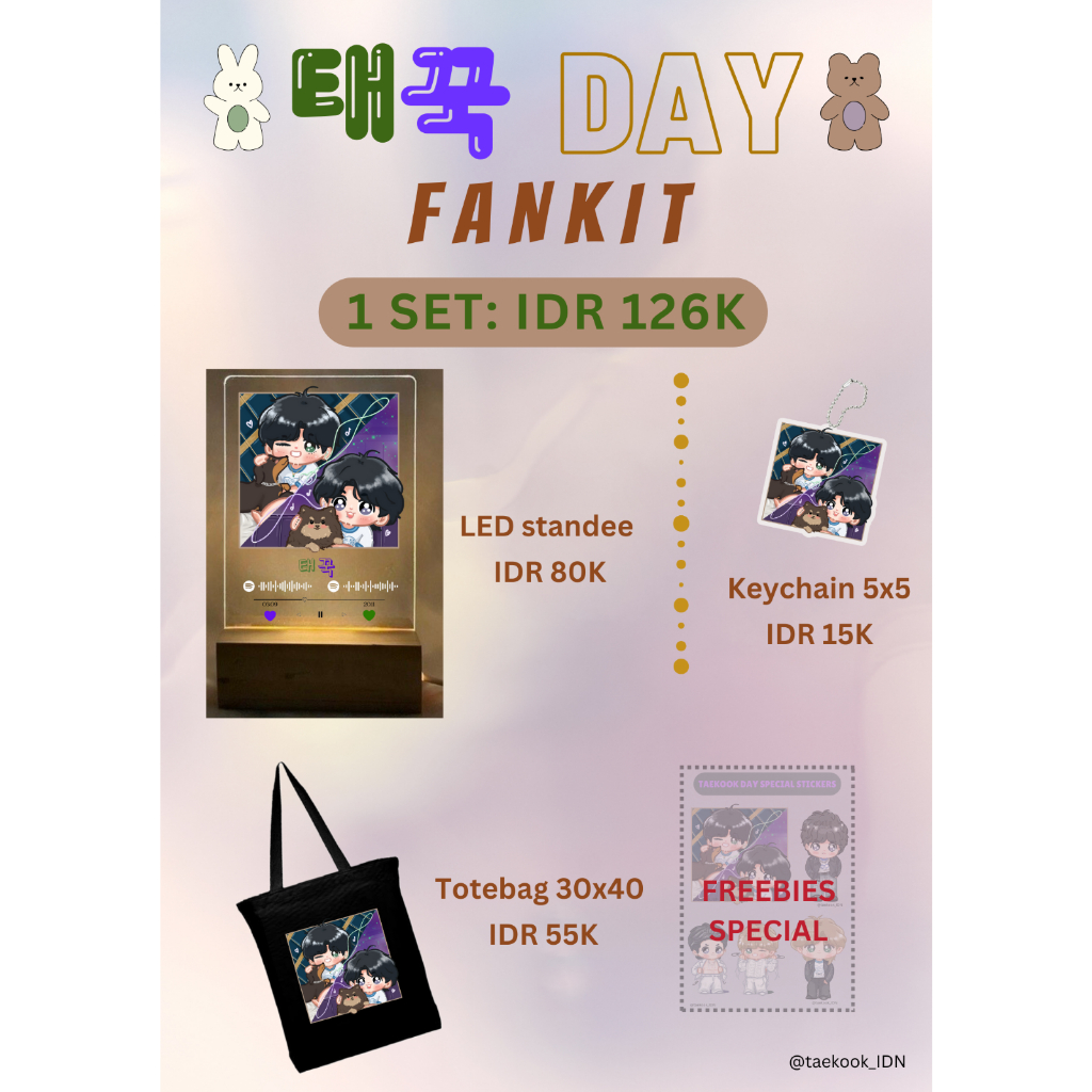 Fankit Taekook Day Taehyung Jungkook Taekook Indonesia