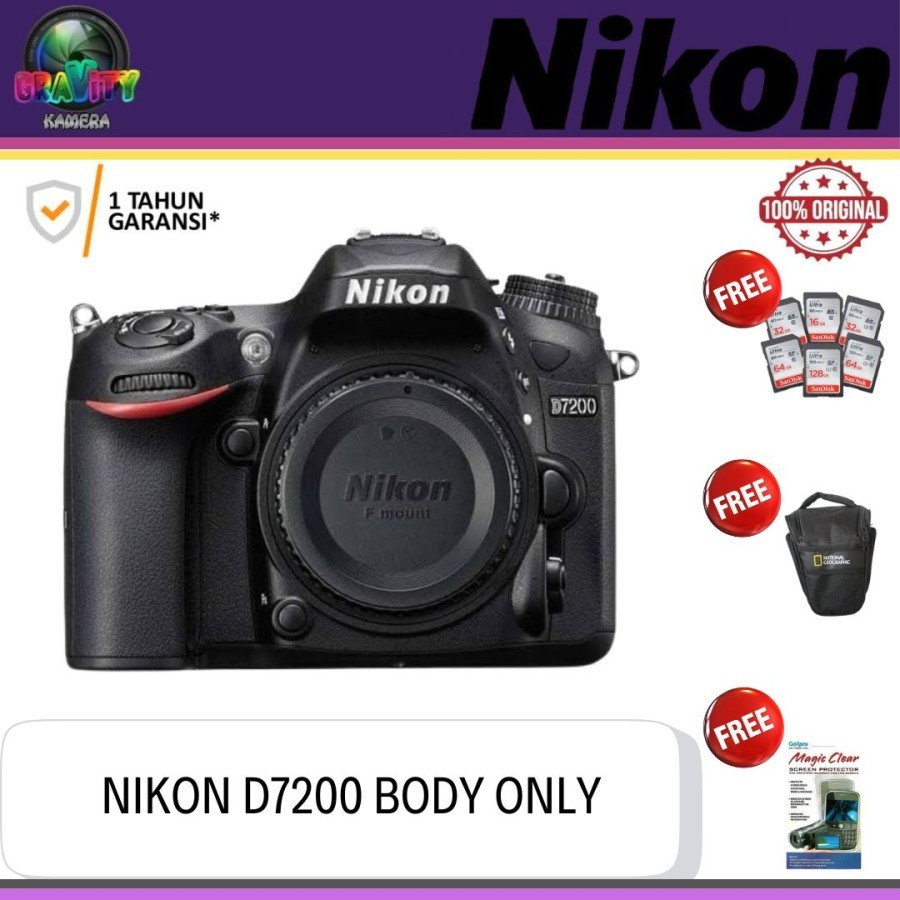 NIKON D7200 BODY ONLY / KAMERA NIKON D7200 BODY ONLY