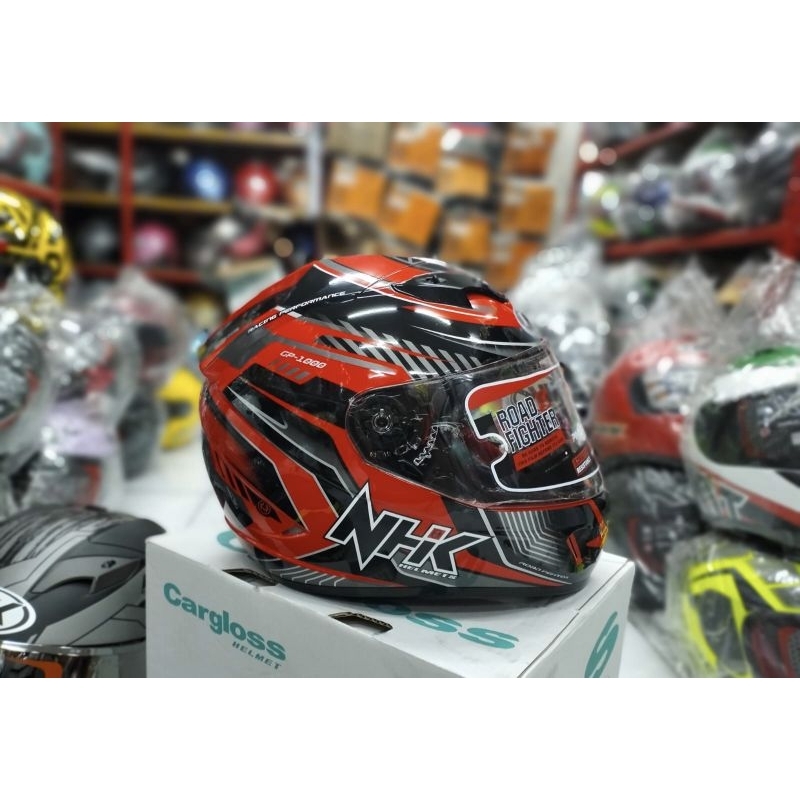 HELM NHK GP1000 PLASMA BLAK/RED FOBEL VISOR