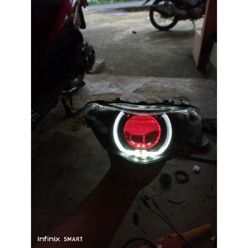 lampu biled AES turbo SE. lampu depan Mio sporty smile 2007_2011 Aes turbo SE set reflektor tinggal 