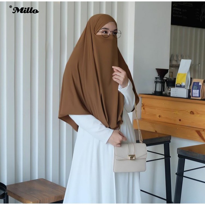 Jilbab Hijab Kerudung Bergo Instan French Khimar Cadar Tali Aminah Terbaru Kekinian