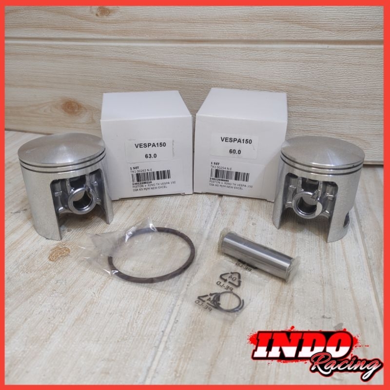 Poston Seher Vespa 2 tak TK Racing Diameter 60 61 62 63 64 MM  Piston Kit Vespa 2T TK Racing