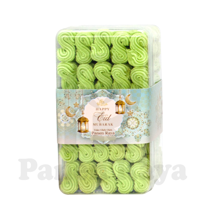 

Kue Kering Lebaran / Natal Kue Semprit Larut Pandan PR Toples Kecil