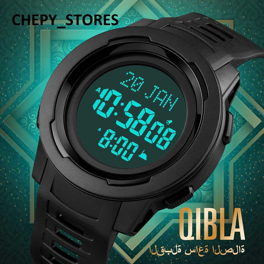 SKMEI Jam Tangan Digital Pria Muslim Qibla - 1729