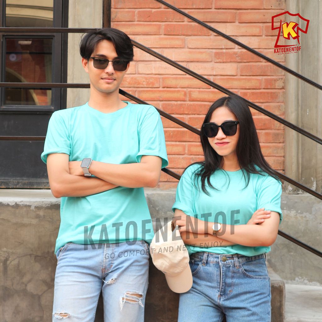 kaos polos Tosca muda coton 30s / kaos hijau muda / light toska terang
