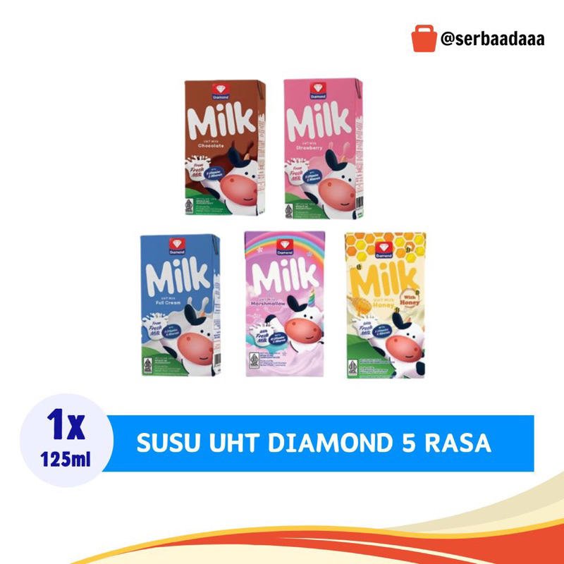 

UHT DIAMOND 125ml | STROBERI | COKELAT | MARSHMALLOW | MADU | FULLCREAM