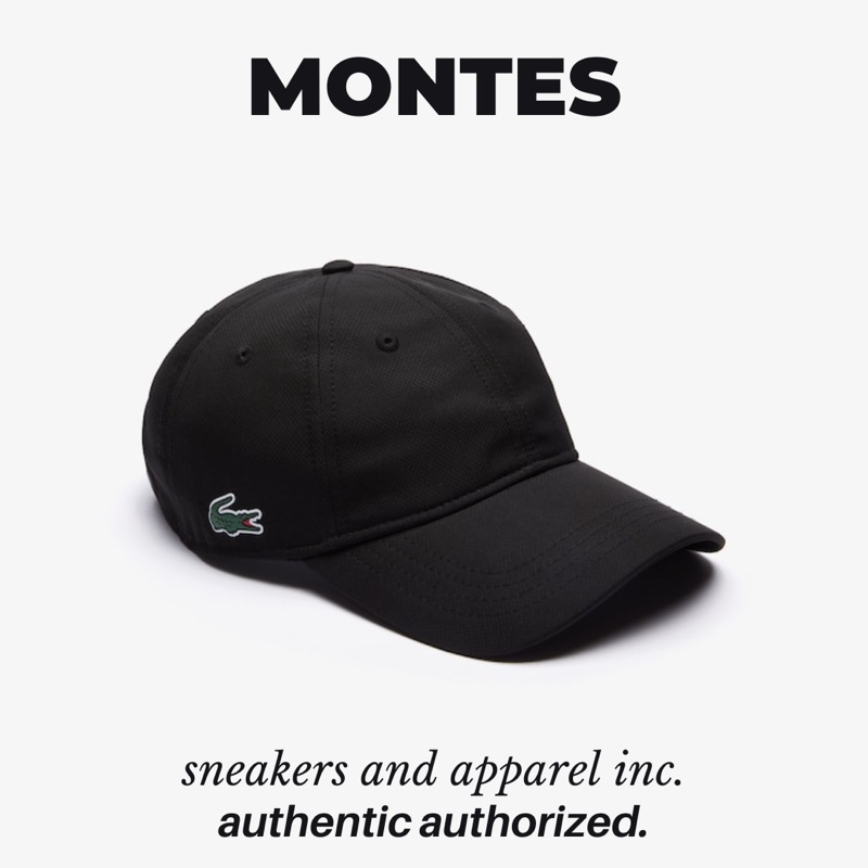 Topi Lacoste Original Organic Cotton Cap Black Small Logo