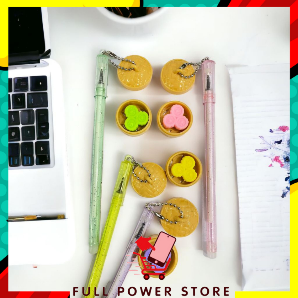 

FPS Pena Gantungan Bapao Pulpen Lucu Gantungan Dimsum Mantou Blue Ink Gel Bisa di Hapus Bolpoin Tinta Gel Cair Erasable Pen Pulpen Gantungan Makanan Lucu