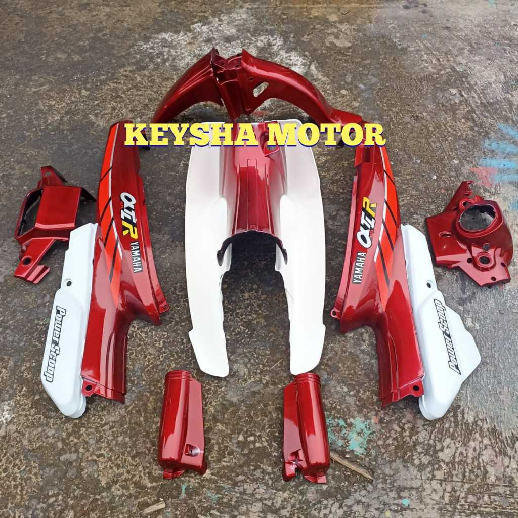 COVER BODY HALUS YAMAHA ALFA BODY SET YAMAHA ALFA WARNA MERAH SET SAYAP