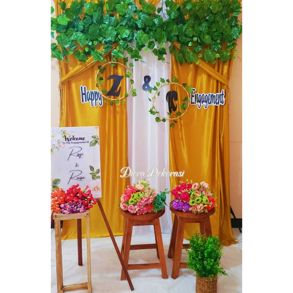 PAKET BACKDROP LAMARAN DEKORASI LAMARAN TERMURAH LENGKAP HEMAT