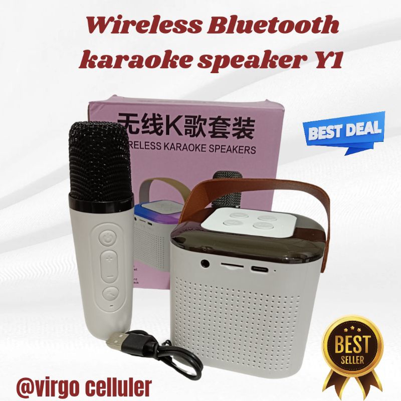 [PROMO] Wireless Bluetooth Karaoke Speaker Y1 with 1 Mic / speaker bluetooth clear voice surround