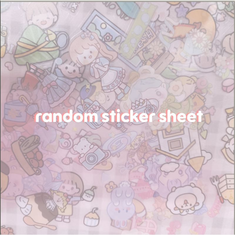 

RANDOM STICKER SHEET(red,orange,yellow,green,blue,purple,pink)