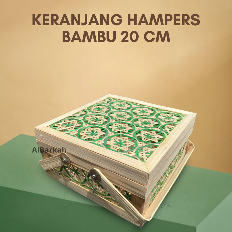 

Kotak seserahan premium uniq wadah roti kue Keranjang Bambu 20 CM