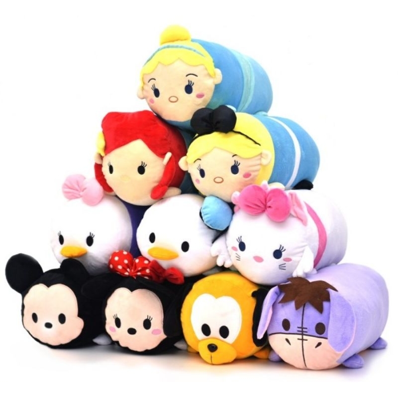 DISNEY TSUM TSUM BOLSTER PILLOW DOLL/ JASMINE ,CINDERELLA ,ALICE IN WONDERLAND, ELSA, ANNA, TINKERBE