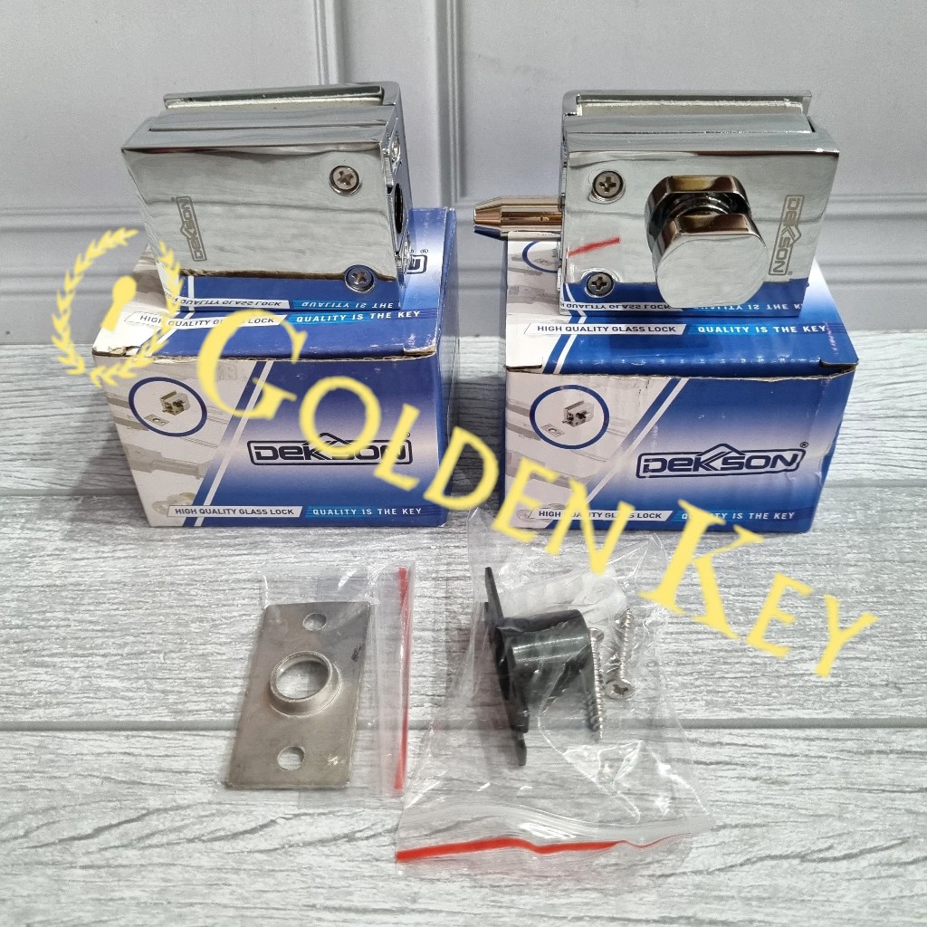 Glass Lock Dekkson Dekson GL 621-1 CP Kunci Pintu Kaca ke Kaca kamar Mandi WC