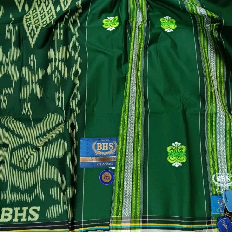 SARUNG BHS CLASSIC GOLD C45 SSH 1 SONGKET HIJAU