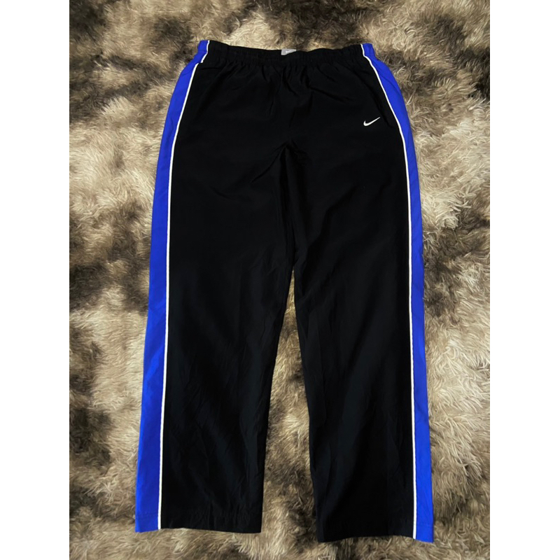 VINTAGE NIKE Y2K SPORTS SIDE STRIPE LOOSE FIT NYLON PANTS