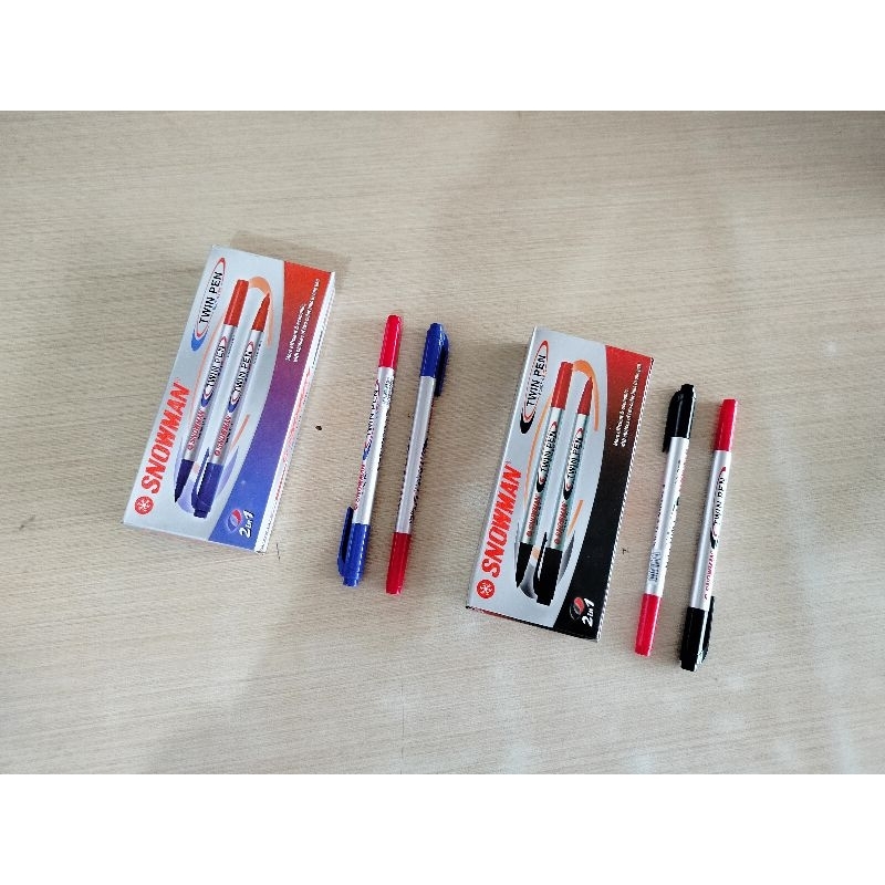 

(Lusin) Spidol 2 Warna / Twinpen / Twinpen Snowman 2 In 1TP-1 (Min. order 3 Lusin)