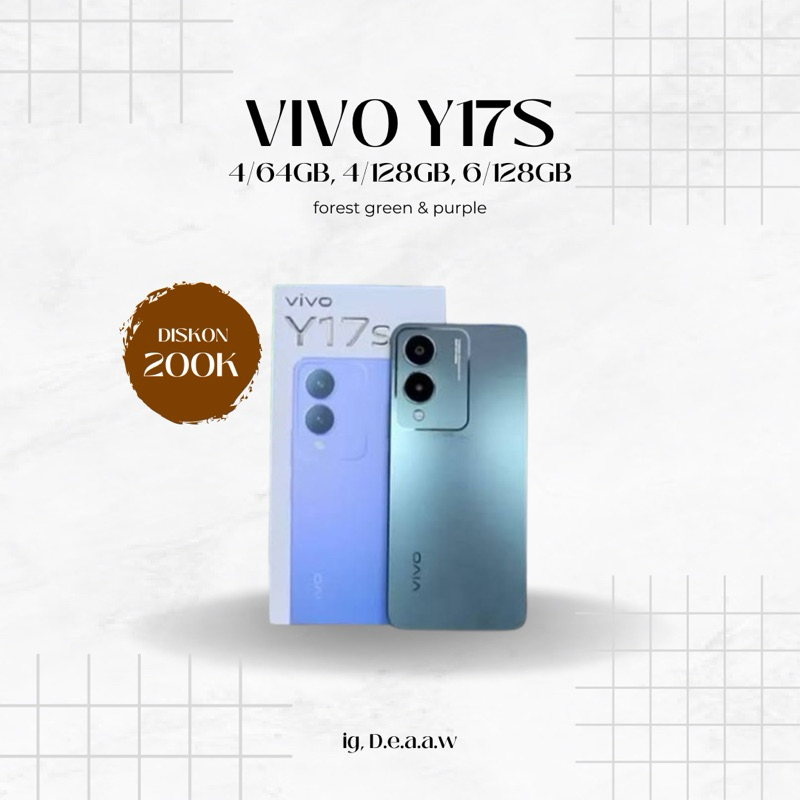 HP VIVO Y17S NEW garansi resmi 12bulan