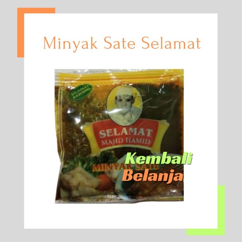 

Bumbu Minyak Sate Selamat 40 Gram/ Minyak Sate Padang Selamat/ Minyak Sate Selamat Majid Hamid/ Bumbu Selamat Majid / Minyak Sate Padang