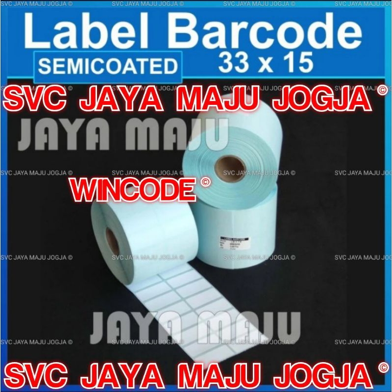 

[ WINCODE ] 33 X 15 - 2 LINE SEMICOATED - FACE IN - ISI 5.000 PCS || CORE 1" || LABEL BARCODE THERMAL TRANSFER PAKAI RIBBON - APOTEK FASHION GUDANG TOKO OLEH-OLEH SPAREPART || 33X15 - C342C C342 C C 342C C 342 C - ISI 5000 PCS