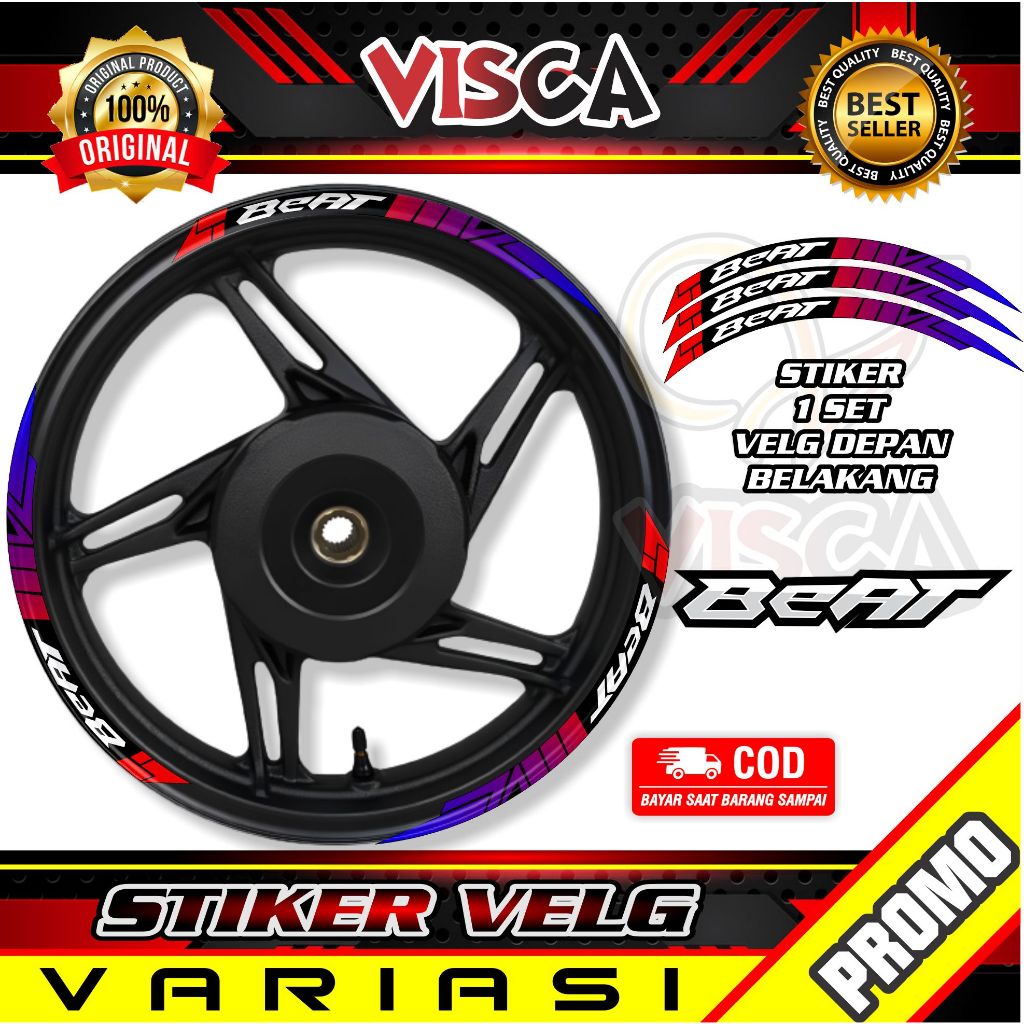 Stiker Velg - Sticker Velk - Stiker Cutting Velg - Stiker Velk Motor Beat Bunglon Custom
