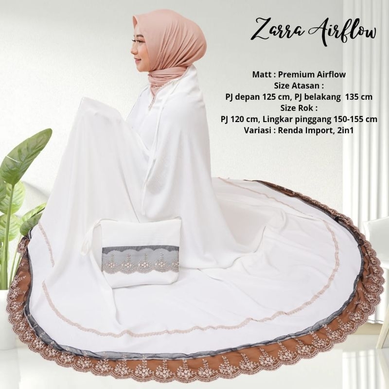 Mukena Putih Polos Renda Import 2 In 1 Rukuh Adem Dewasa Jumbo Premium