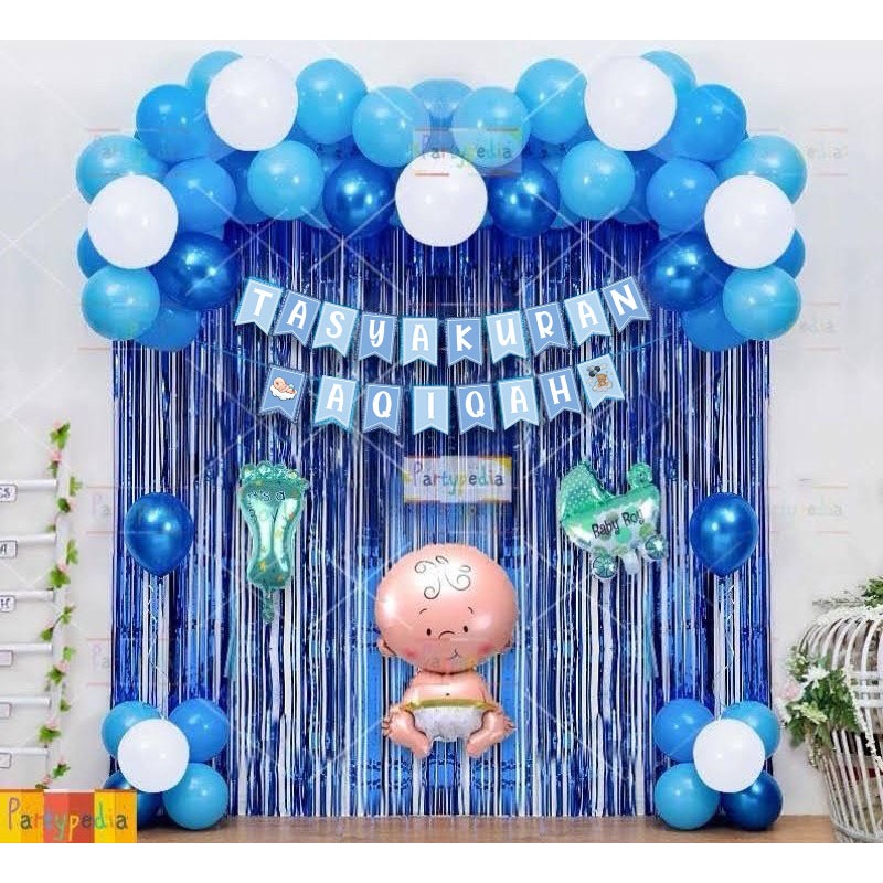Paket Dekorasi Tasyakuran Aqiqah Cowo / Dekor Aqiqoh Anak