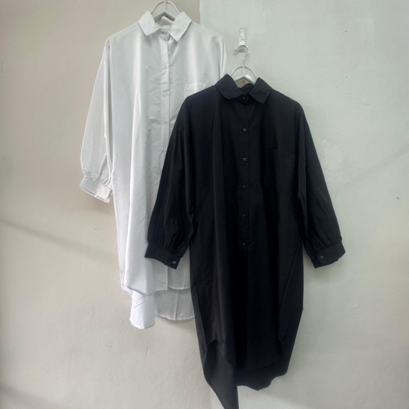 Kemeja long tunik fit to XXL oversize import Bangkok