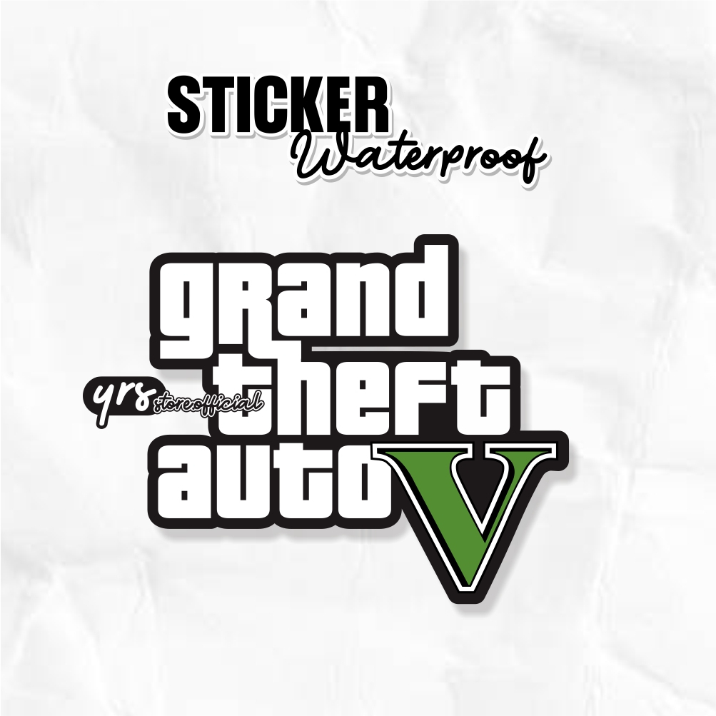 

Sticker Waterproof GTA V / Stikcer Max Decal Ukuran +- 5,6 x 6,3 cm