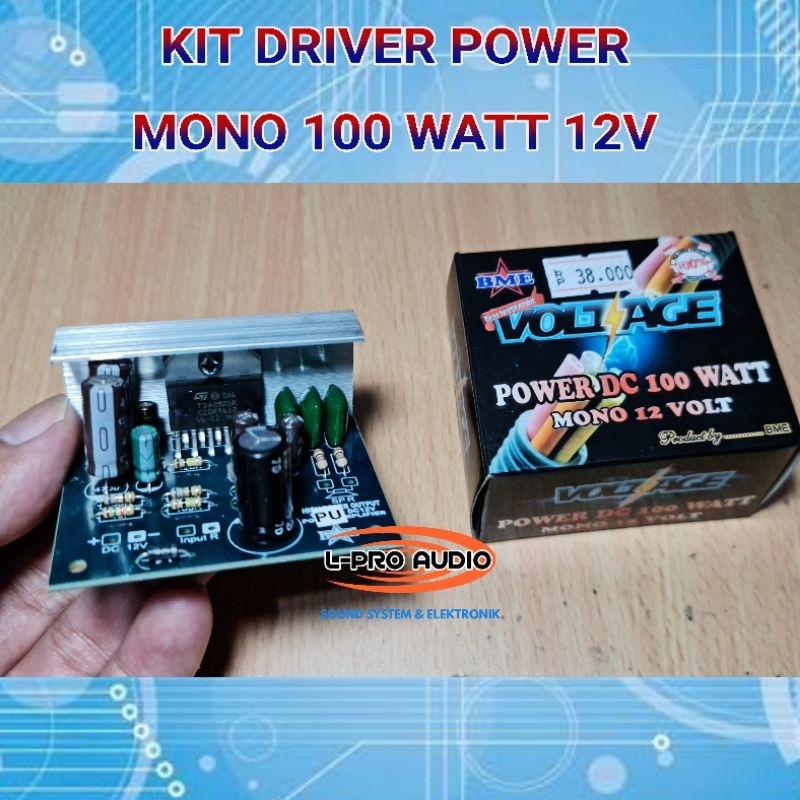 Kit driver power mono 100w 100 watt 12v TDA2005