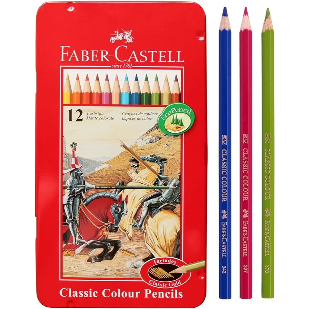 

PENSIL WARNA 12L 115844 CLASSIC TIN CASE : FABER-CASTELL